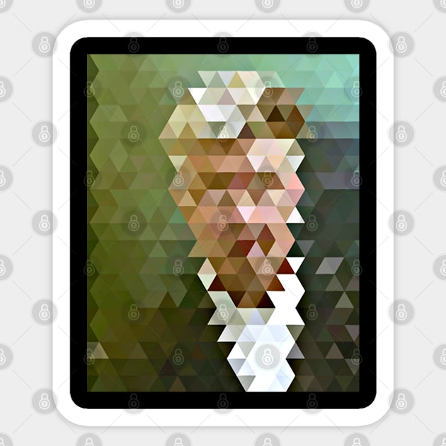 David Lynch Geometric Tribute Design Sticker by DankFutura